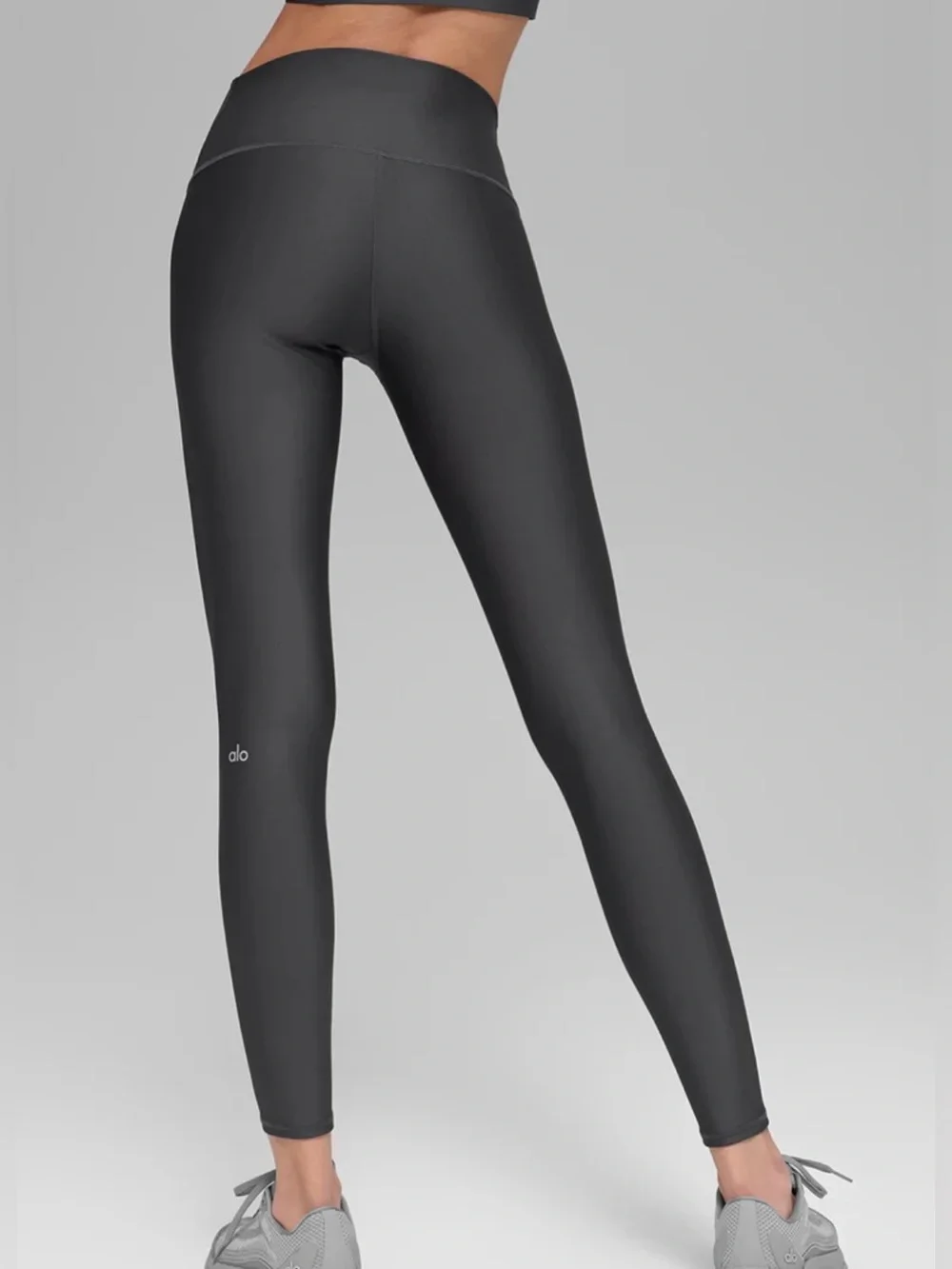 ALO Yoga 7/8 High-Waist Airlift Legging, Anthracite Dark Gray, Large NWT